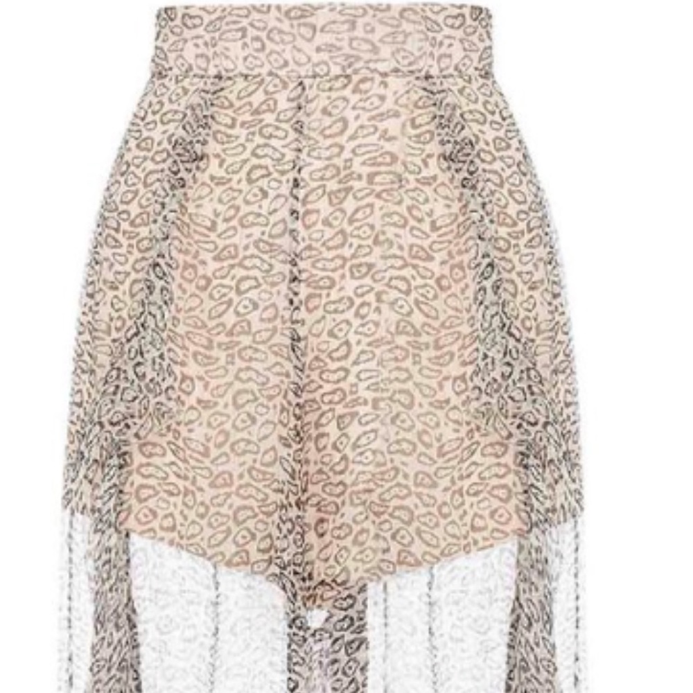 Get Down Culottes- Silk Leopard Print